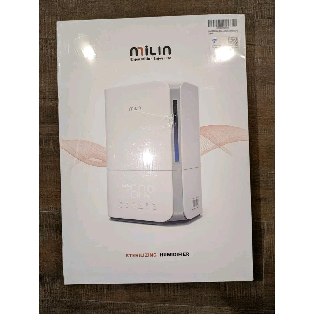 Milin Sterlizing Humidifier for Bedroom Large Room 4L Big Capacity Water Tank